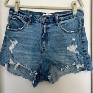 Abercrombie High Rise Mom Denim Shorts